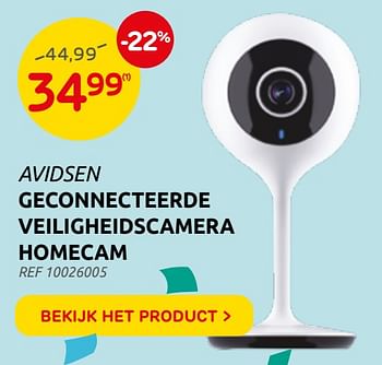 Promoties Avidsen geconnecteerde veiligheidscamera homecam - avidsen - Geldig van 08/09/2021 tot 20/09/2021 bij Brico