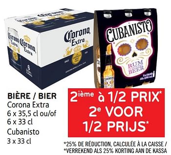 Promotions Bière corona extra + cubanisto 2ième à 1-2 prix - Produit maison - Alvo - Valide de 08/09/2021 à 21/09/2021 chez Alvo