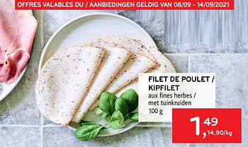 Promotions Filet de poulet - Produit maison - Alvo - Valide de 08/09/2021 à 14/09/2021 chez Alvo