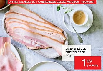 Promotions Lard breydel - Produit maison - Alvo - Valide de 08/09/2021 à 14/09/2021 chez Alvo
