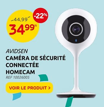 Promotions Avidsen caméra de sécurité connectée homecam - avidsen - Valide de 08/09/2021 à 20/09/2021 chez Brico
