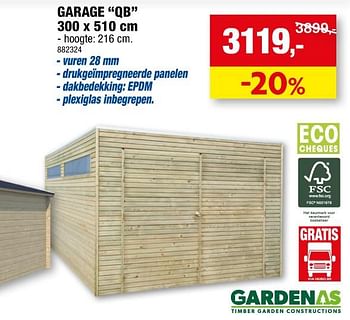 Promoties Garage qb - Gardenas - Geldig van 08/09/2021 tot 19/09/2021 bij Hubo