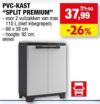 Promoties Pvc-kast split premium - Keter - Geldig van 08/09/2021 tot 19/09/2021 bij Hubo