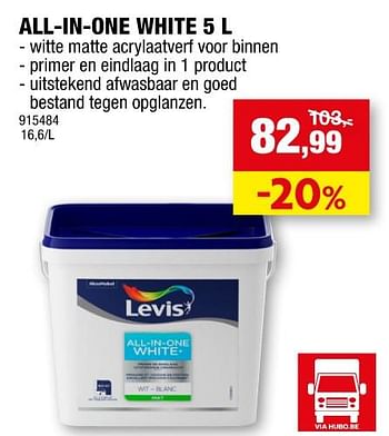 Promoties All-in-one white - Levis - Geldig van 08/09/2021 tot 19/09/2021 bij Hubo