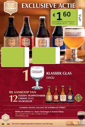 Promoties Chimay fles blauw 9° - Chimay - Geldig van 10/09/2021 tot 23/09/2021 bij BelBev