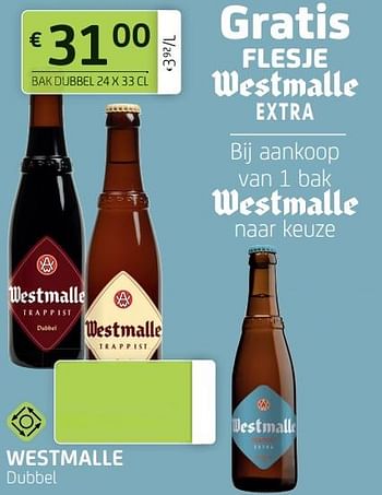 Promoties Westmalle dubbel - Westmalle - Geldig van 10/09/2021 tot 23/09/2021 bij BelBev