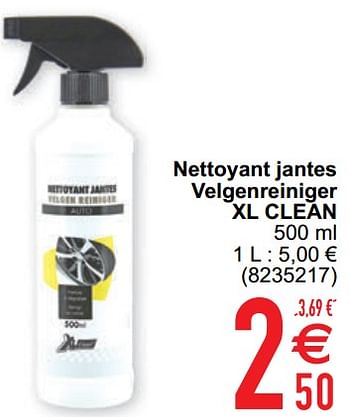 Promoties Nettoyant jantes velgenreiniger xl clean - XL Clean - Geldig van 14/09/2021 tot 27/09/2021 bij Cora