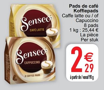 Douwe Egberts Choco pads senseo milka - En promotion chez Cora