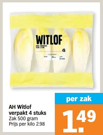 Promotions Ah witlof - Produit Maison - Albert Heijn - Valide de 13/09/2021 à 19/09/2021 chez Albert Heijn