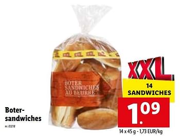 Promotions Botersandwiches - Produit maison - Lidl - Valide de 20/09/2021 à 25/09/2021 chez Lidl
