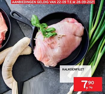 Promoties Kalkoenfilet - Huismerk - Alvo - Geldig van 22/09/2021 tot 28/09/2021 bij Alvo