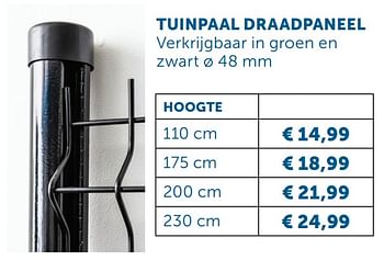 Promotions Tuinpaal draadpaneel - Produit maison - Zelfbouwmarkt - Valide de 21/09/2021 à 19/10/2021 chez Zelfbouwmarkt