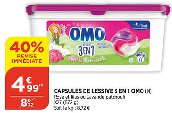 Lessive liquide Omo chez Carrefour (26/12 – 11/01