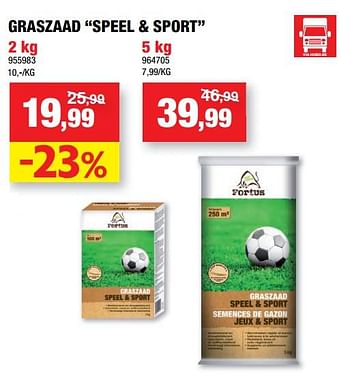 Promoties Graszaad speel + sport - Fortus - Geldig van 08/09/2021 tot 19/09/2021 bij Hubo
