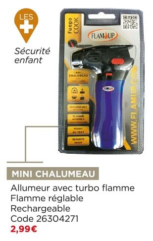 Promotions Mini chalumeau - Flam Up - Valide de 18/08/2021 à 31/10/2021 chez Brico Marché