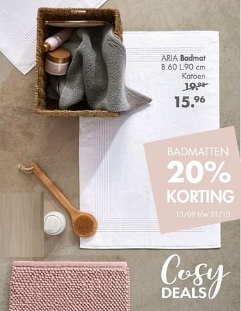 Promoties Aria badmat - Huismerk - Casa - Geldig van 13/09/2021 tot 31/10/2021 bij Casa