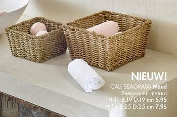Promoties Cali seagrass mand - Huismerk - Casa - Geldig van 13/09/2021 tot 31/10/2021 bij Casa