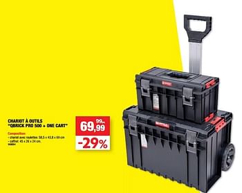 Promotions Chariot à outils qbrick pro 500 + one cart - Qbrick - Valide de 08/09/2021 à 19/09/2021 chez Hubo