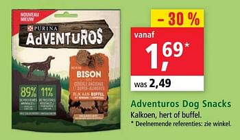 Promoties Adventuros dog snacks - Purina - Geldig van 20/09/2021 tot 02/10/2021 bij Maxi Zoo