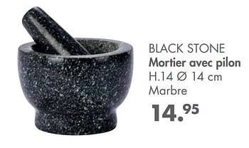 Promotions Black stone mortier avec pilon - Produit maison - Casa - Valide de 13/09/2021 à 31/10/2021 chez Casa