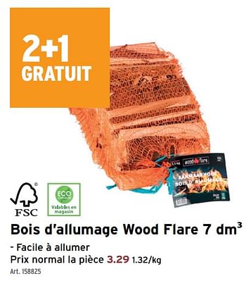 Promotions Bois d’allumage wood flare - Produit maison - Gamma - Valide de 15/09/2021 à 19/10/2021 chez Gamma