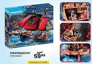 Promotions Piratenschip - Playmobil - Valide de 14/09/2021 à 12/10/2021 chez Supra Bazar