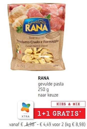 Promoties Rana gevulde pasta - Giovanni rana - Geldig van 23/09/2021 tot 06/10/2021 bij Spar (Colruytgroup)