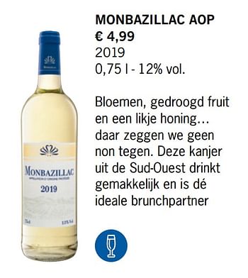 Promoties Monbazillac aop - Witte wijnen - Geldig van 16/09/2021 tot 22/11/2021 bij Lidl