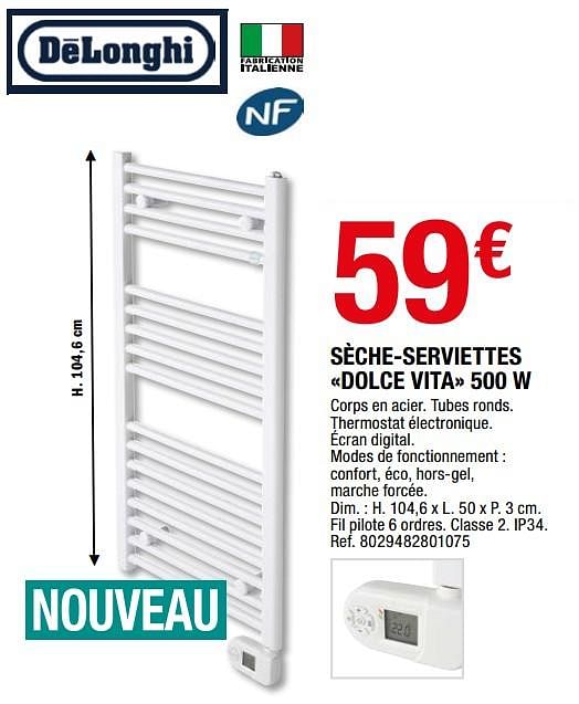 Delonghi S che serviettes dolce vita 500 w En promotion chez