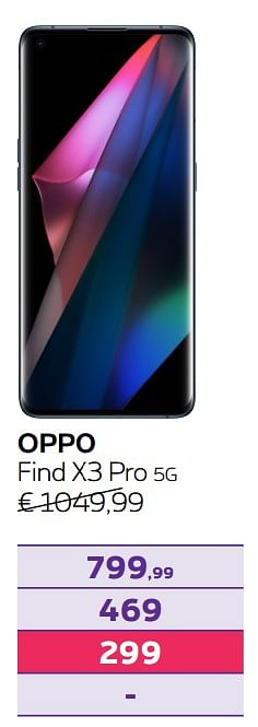 Promotions Oppo find x3 pro 5g - Oppo - Valide de 13/09/2021 à 30/09/2021 chez Proximus