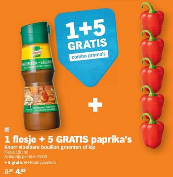 Promoties Knorr vloeibare bouillon groenten of kip - Knorr - Geldig van 20/09/2021 tot 26/09/2021 bij Albert Heijn