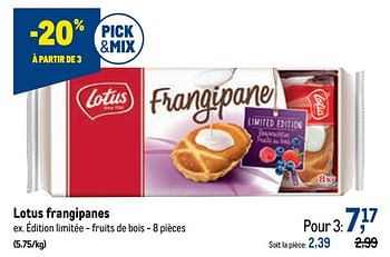 Promotions Lotus frangipanes édition limitée - fruits de bois - Lotus Bakeries - Valide de 22/09/2021 à 05/10/2021 chez Makro