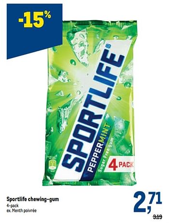 Promotions Sportlife menth poivrée - Sportlife - Valide de 22/09/2021 à 05/10/2021 chez Makro