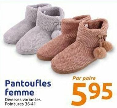 Produit Maison Action Pantoufles femme En promotion chez Action