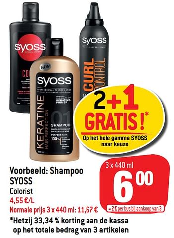 Promoties Shampoo syoss - Syoss - Geldig van 22/09/2021 tot 28/09/2021 bij Match