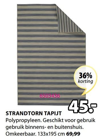 Promoties Strandtorn tapijt - Huismerk - Jysk - Geldig van 20/09/2021 tot 03/10/2021 bij Jysk