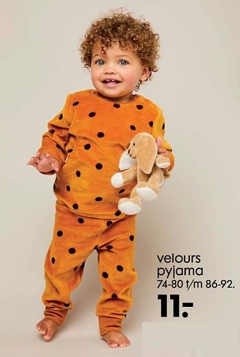 Chaise longue Smederij Door Huismerk - Hema Velours pyjama - Promotie bij Hema