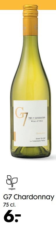 Promotions G7 chardonnay - Vins blancs - Valide de 22/09/2021 à 05/10/2021 chez Hema
