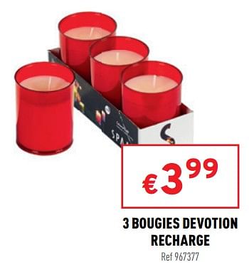 Promotions 3 bougies devotion recharge - Spaas - Valide de 22/09/2021 à 26/09/2021 chez Trafic