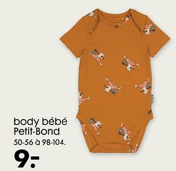 Promotions Body bébé petit-bond - Produit maison - Hema - Valide de 22/09/2021 à 05/10/2021 chez Hema