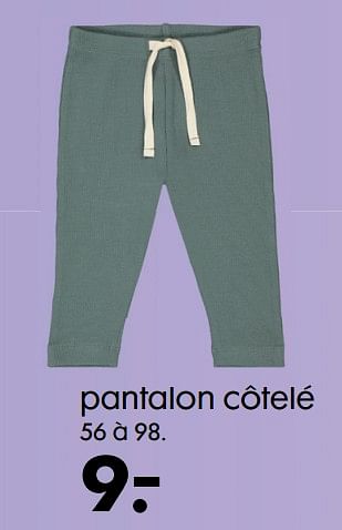 Promotions Pantalon côtelé - Produit maison - Hema - Valide de 22/09/2021 à 05/10/2021 chez Hema