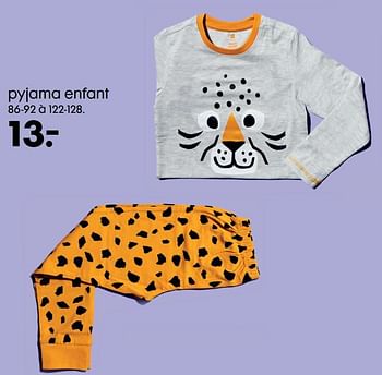 Promotions Pyjama enfant - Produit maison - Hema - Valide de 22/09/2021 à 05/10/2021 chez Hema