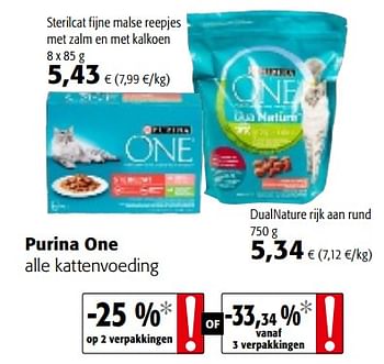Promoties Purina one alle kattenvoeding - Purina - Geldig van 22/09/2021 tot 05/10/2021 bij Colruyt