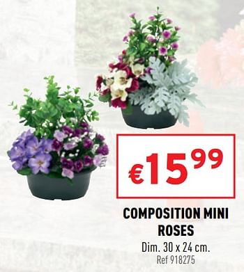 Promotions Composition mini roses - Produit maison - Trafic  - Valide de 29/09/2021 à 03/10/2021 chez Trafic