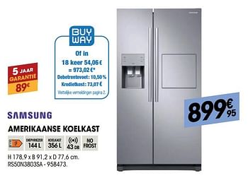 Promoties Samsung amerikaanse koelkast rs50n3803sa - Samsung - Geldig van 30/09/2021 tot 17/10/2021 bij Electro Depot