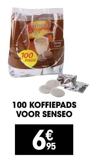 Promoties 100 koffiepads voor senseo - Métropole - Geldig van 30/09/2021 tot 17/10/2021 bij Electro Depot