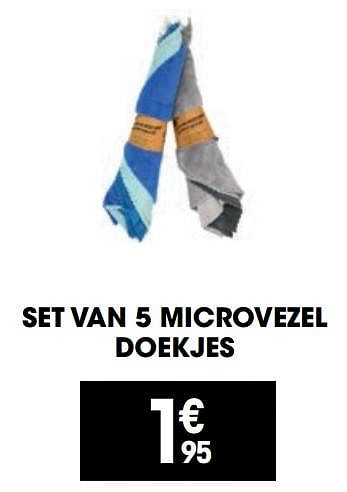 Promoties Set van 5 microvezel doekjes - Huismerk - Electro Depot - Geldig van 30/09/2021 tot 17/10/2021 bij Electro Depot