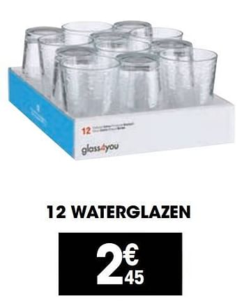 Promoties 12 waterglazen - Huismerk - Electro Depot - Geldig van 30/09/2021 tot 17/10/2021 bij Electro Depot