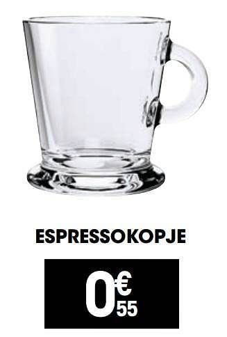 Promoties Espressokopje - Huismerk - Electro Depot - Geldig van 30/09/2021 tot 17/10/2021 bij Electro Depot
