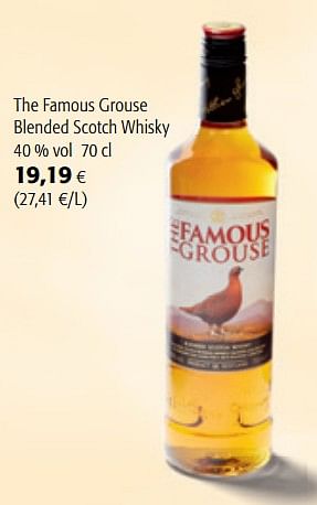 Promoties The famous grouse blended scotch whisky - The Famous Grouse - Geldig van 22/09/2021 tot 05/10/2021 bij Colruyt